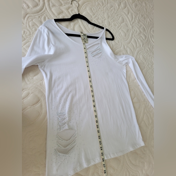 Vocal USA white long/sleeveless tee size L NWOT - Picture 9 of 11